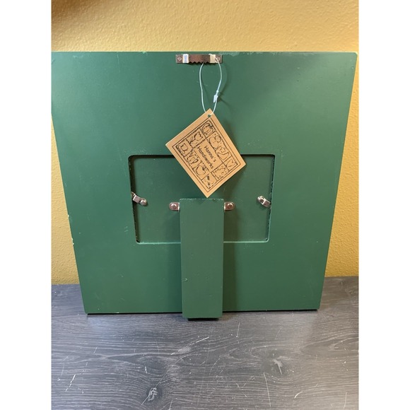 Happy Holidays Santa Photo Frame 8x8" Holds 4x6"Picture Country Farm Christmas - Picture 3 of 10